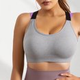 thumbnail image 4 of Ramiter Lingerie for Women Women's Front Closure Bra Wireless Bra Active Yoga Sports Bras L,Grey, 4 of 5