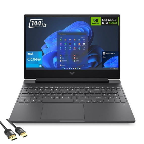 HP Victus Gaming Laptop, 15.6" FHD 144Hz, 12th Gen Intel 12-Cores i5-12500H, GeForce RTX 4060, 64GB RAM, 2TB PCIe 4.0, WiFi 6, Backlit KB, Keypad, RJ45, USB-C, PDG HDMI, US Version KB, Win 11 Pro