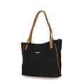 thumbnail image 2 of Koltov Vegan Leather Emily East West Tote with Willow Wallet, Black, 2 of 5