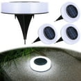 thumbnail image 1 of POINTERTECK 4Pcs Solar Ground Light Outdoor Solar Disk Light Waterproof Solar Buried Lamp for Patio Stairs Yard Pathway, 1 of 8