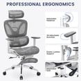 thumbnail image 4 of Danolapsi Ergonomic Office Chair with Footrest,400 LBS Capacity,Office Chair with Dynamic Lumbar Support,Reclining High Back Mesh Office Chair,Mesh Office Chair Gaming Chair,Swivel Task Chair, 4 of 7