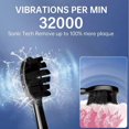 thumbnail image 5 of ZHAOCHENG Cepillo de dientes eléctrico recargable con 4 cabezales para adultos, cerdas suaves, color negro, 5 of 5