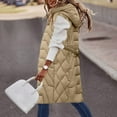 thumbnail image 6 of Hvyesh 2024 Winter Puffer Coats Women's Hooded Long Down Vest Full-Zip Sleeveless Puffer Vest Fashionable Coats Jacket, 6 of 6