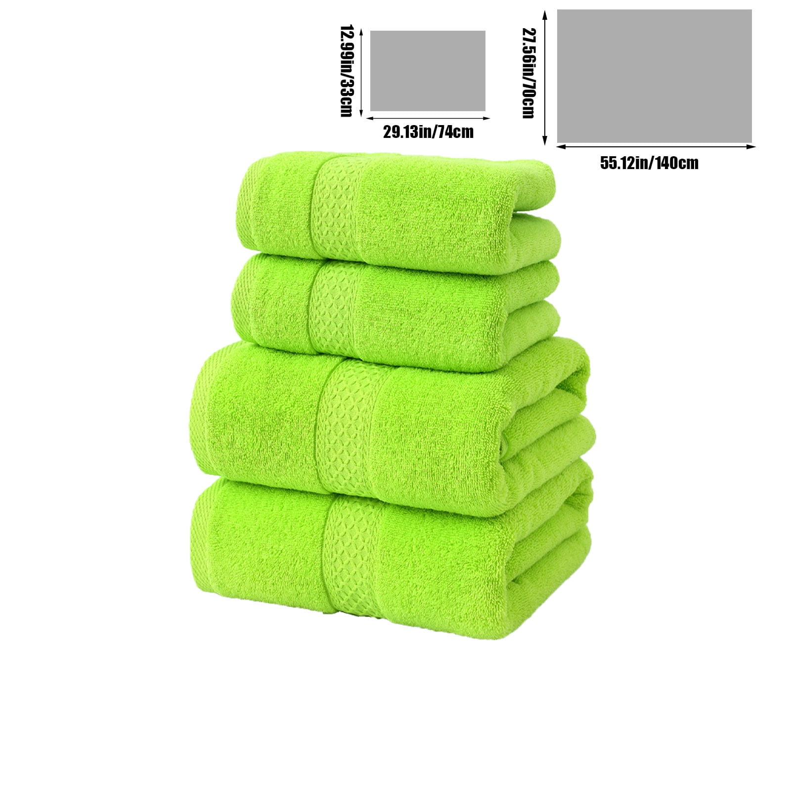 Hvmvliv Cotton Bath Towels Cotton Plain Gift Set Towel Multicolor Soft Absorbent Household Bath Towel Towel Green