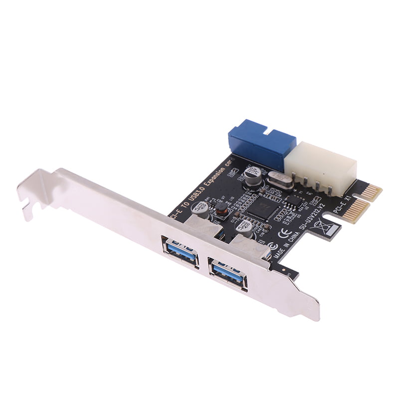 PCI Express USB 3.0 2 Ports Front Panel with Control Adapter Card 4-Pin & 20 Pin 