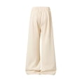 thumbnail image 4 of QSXADF Men's Elastic Waist Drawstring Wide Leg Pants Wide Leg Athletic Mesh Pants Ice Silk Fabric with Drawstring for Gym Running Summer Men's Casual Trousers, 4 of 6