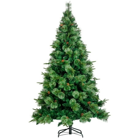 Christmas Tree Life Extender 7ft Artificial Christmas Tree Premium Hinged Pine Cone Needle Xmas Fall Tree 1118 Tips Party Decor ()