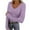 Purple, variant on Women Long Sleeve Shirts Ribbed Knit Tops V Neck Basic T-Shirt Y2K Slim Fitted Blouses Classic Base Layer Fashion Going Out Tops Casual Business Outfits 2026 Spring Summer Tops