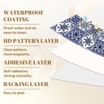 thumbnail image 6 of Mexican Talavera Peel and Stick Wallpaper Blue White Floral Tile Ornate Details Wall Mural 23.6in x 9.8ft Self Adhesive Removable Wall Paper Renter Friendly Wallpaper for Bedroom, 6 of 8