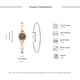 thumbnail image 4 of Reloj de cuarzo con correa de aleación de moda con números y esfera redonda, elegante reloj femenino (oro rosa y negro), 4 of 5