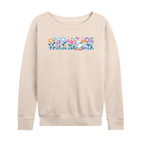 Disney - Daisy Flowers - Women's French Terry Long Sleeve Pullover