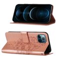 thumbnail image 2 of Compatible with iPhone 14 Pro 6.1 inch Case, Glitter Leather Flip Wallet Diamond Butterfly Shockproof Case with Card Holder Stand with Wrist Strap Compatible with iPhone 14 Pro,Rosegold, 2 of 7