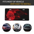thumbnail image 3 of Rose Wrapped in Red Smoke Swirl License Plate Personalized License Plate Cover Aluminum Anti-Rust Metal Car Plates Tag Car Decoration Accessory for Men Women, 12" x 6", 3 of 7