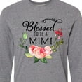 thumbnail image 4 of Inktastic Blessed to Be a Mimi with Pink Flowers Long Sleeve T-Shirt, 4 of 5