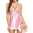 thumbnail image 7 of Babibeauty Sexy Lingerie Women Silk Lace Robe Dress Babydoll Nightdress Nightgown Sleepwear, 7 of 7