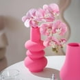 thumbnail image 3 of ABCISI Hot Pink Ceramic Vase, Colorful Ceramic Vase, Modern Dried Flower Vases, Pink Round Vase for Centerpieces Wedding Dinner Table Party Office, Housewarming Gift (3 Layers Pink), 3 of 18