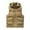 Yellow, variant on WRKEKC Men's Puffer Vest Solid Color Pocketed Sleeveless Hooded Zip-Up Insulated Cotton Gilet for Layering