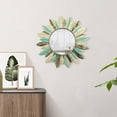 thumbnail image 2 of Espejo de arte del hierro perfecl espejo de pared decorativo círculo bohemio, 2 of 8
