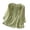 Green 1, variant on Vynhevius Womens 3/4 Sleeve Blouses Stand Collar Floral Embroidery Button Down Loose Spring Summer Casual Tops