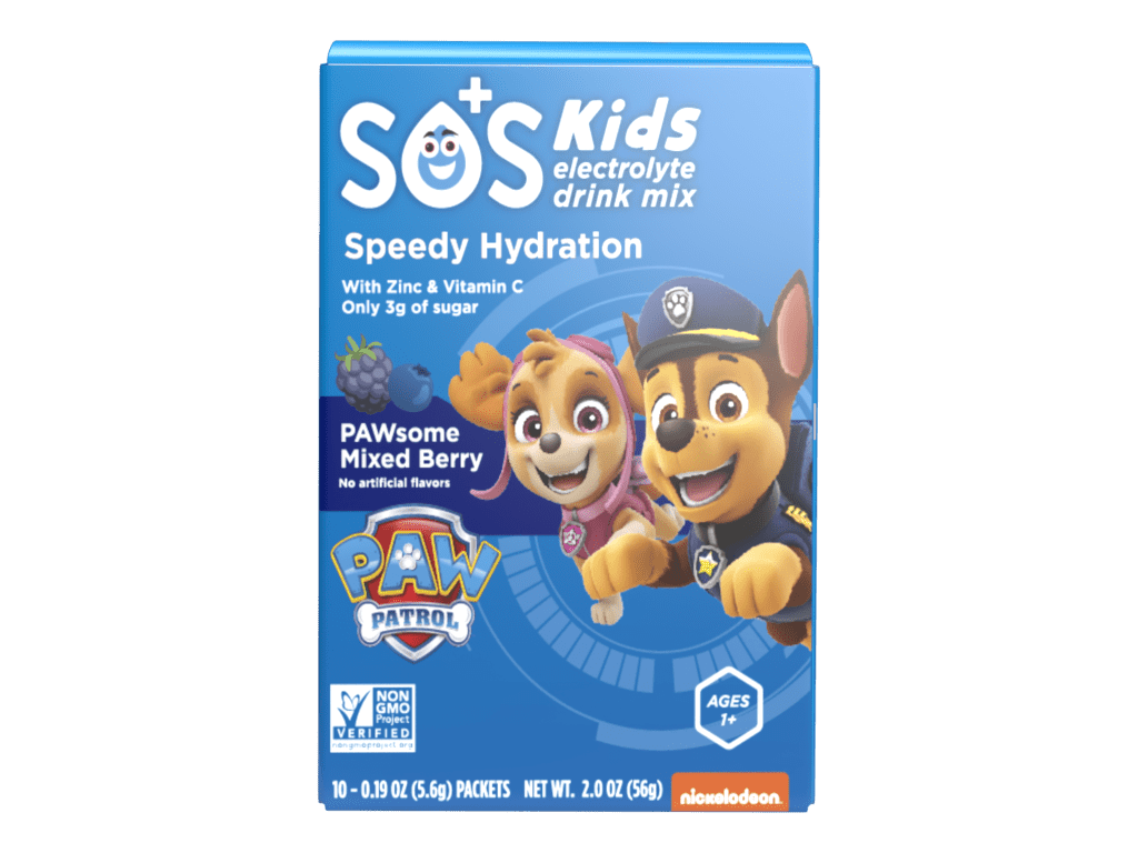 SOS KIDS Paw Patrol Hydration Drink - Mixed Berry - 10ct