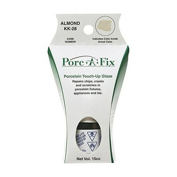 Porc-A-Fix Touch-Up Repair Glaze Paint Kit to Match Kohler, Almond (KK-28)