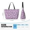 thumbnail image 4 of Daiia Purple Butterflies Floral Beach Travel Bag - Water-Resistant Beach Bag, Lightweight Tote with 7 Pockets for Women and Men - Gym,Pool,Camping,Reusable Grocery Bag, 4 of 7