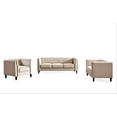 thumbnail image 2 of Uspridefurniture Plainfield Line Tufted Square 3Pcs Living Room Set,Beige Velvet, 2 of 5
