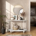 thumbnail image 3 of Furniture of America Soela Half Moon Composite Console Table with Shelf, 3 of 5