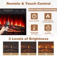 thumbnail image 3 of PAPROOS Fireplace TV Stand for 65 Inch TV, Farmhouse Entertainment Center with 23'' Fireplace, Electric Fireplace TV Stand with LED Light, TV Console for Living Room, Brown, 3 of 9