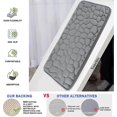 thumbnail image 2 of Memory Foam Bath Mat, Cobblestone Embossed Coral Fleece Bath Rug, Rapid Water Absorbent, 16x24 Inch, 2 of 4