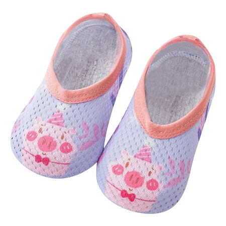 

Boys Girls Socks Toddler Breathable Cartoon Mesh The Floor Socks Barefoot Socks Non Slip Shoes Purple 5 Years-5.5 Years