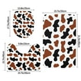 Bathroom Rugs Sets 3 Piece, Cowboy black brown cow print Bathroom Rug