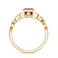 thumbnail image 2 of Solitaire Lab Created Ruby Celtic Ring with Diamond for Women - 2 Carat - AAAA Quality, 10K Yellow Gold, US 12.00, 2 of 8