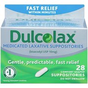 4 Pack Ducolax Laxative Suppositories,Fast ,Reliable & Gentle Relief 28 ct each