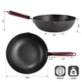 thumbnail image 4 of Wok Leidawn de acero al carbono 12.8 con tapa, juego de 11 piezas, 4 of 7