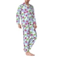 thumbnail image 2 of Uemuo Strawberry And Flowers Pattern 2-Piece Loungewear Set - Men’s Soft Sleepwear, Cozy Winter PJs, Comfy Sleep Set-XX-Large, 2 of 7