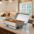 thumbnail image 3 of 9QT Electric Chafing Dish Buffet Set, Stainless Steel Commercial Food Warmers with Temp Display for Weddings, Parties & Festivals, 2 Pack, 3 of 7
