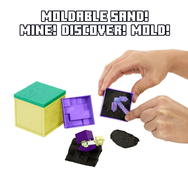 Minecraft Mini Mining Obsidian Series Sword Set with Moldable Sand