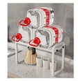 thumbnail image 2 of Estante de almacenamiento de cocina de sobremesa, de plástico blanco, de doble capa, telescópico, organizador para cocina doméstica, lavabo, 8512 1, 2 of 12