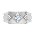 thumbnail image 3 of 1/2 Carat Men's Diamond Wedding Band Ring in 14K White Gold (Ring Size 10.75), 3 of 7
