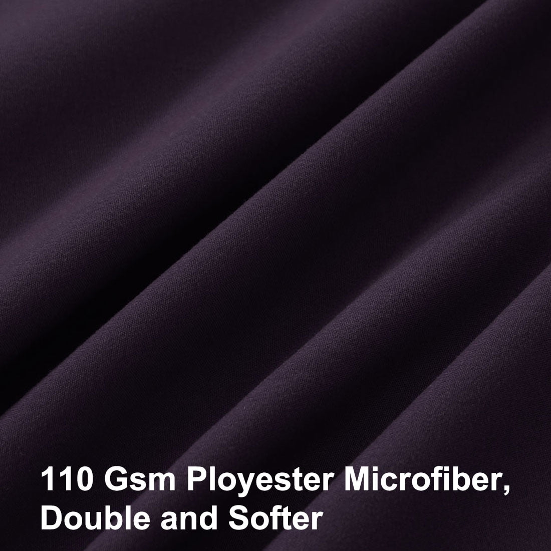 Unique Bargains 4-Pack Solid Microfiber Pillowcases Purple Queen(20"x30")