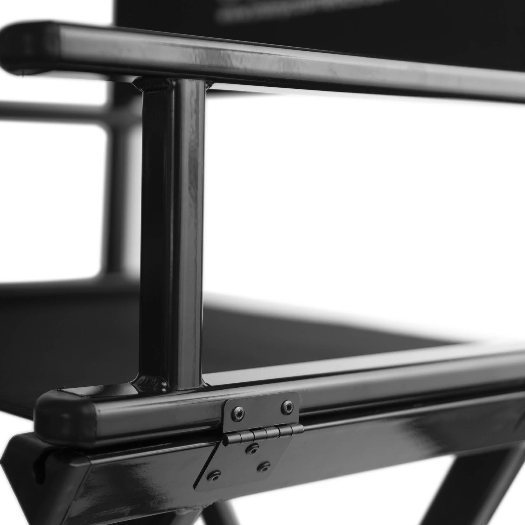 SHANY Studio Director Makeup Artist Folding Stool Chair - Solid Aluminum Barstool - Black