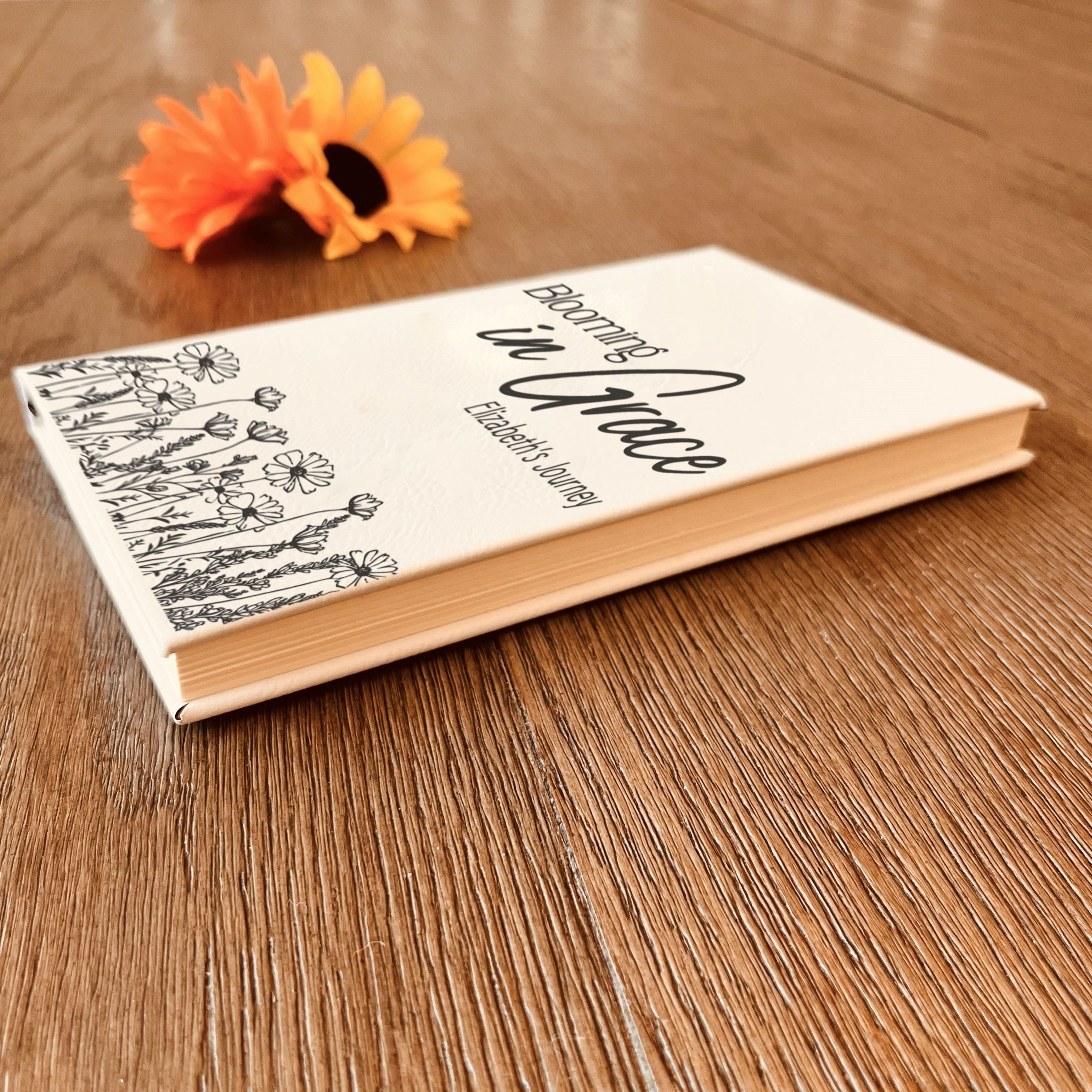Personalized Christian Prayer Journal for Men & Women, Custom Engraved Name, Daily Devotional, Scripture Writing, Gratitude and Faith Gift