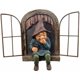 thumbnail image 1 of Escultura de gnomo de jardín, adornos de árbol de estatua de resina 3D, decoración de estatua en miniatura, accesorios de jardinería de estatua de figura linda para interiores y exteriores, 15 cm de, 1 of 5