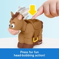 thumbnail image 4 of Fisher-Price Little People Disney Pixar Toy Story Bobbin’ Bullseye & Jessie, Toddler Figure Set, 4 of 7