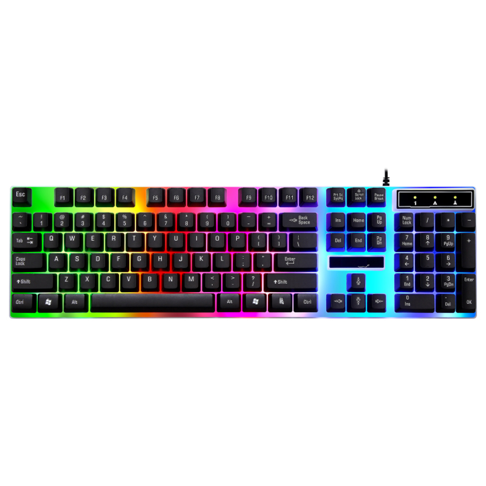 Poseca Wired Gaming Keyboard and Mouse Combo, RGB Backlit Gaming Keyboard, Red Backlit Game Keyboard for Windows PC Gamers - image 3 of 4