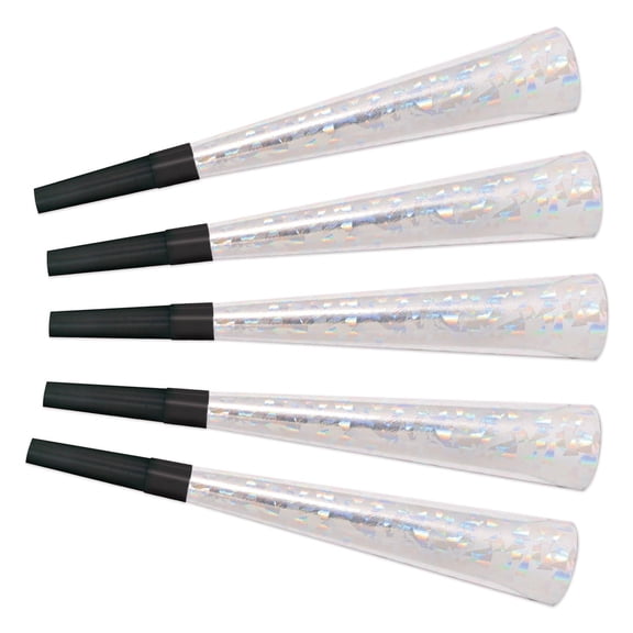 100 Pack Beistle Swingin' Silver New Years Party Horns