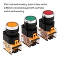 thumbnail image 3 of 400V Momentary Push Buttons Industrial Digital Controlled Self-reset Flat Round Caps Plastic Copper Power Switches Yellow, 3 of 8