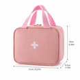 thumbnail image 2 of First Aid Kit, Pink Portable 4 Piece Set, Lightweight Empty Medical Storage Pouches with Carrying Handle for Travel Camping Outdoor Home Emergency Survival Use, 2 of 8