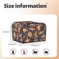 thumbnail image 4 of KLL Turtles and Sea Plants Print 4 Slice Toaster Dust Covers Kitchen Small Appliance Cover with 2 Pockets,Can hold Jam Spreader Knife & Toaster Tongs (12.4 x 10.6 x 8.2), 4 of 6